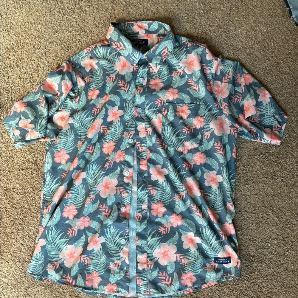 Simply Southern Floral Button Up